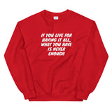 Live For Having Sweatshirt - Money Bag Profits