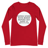 Money Long Sleeve Tee - Money Bag Profits