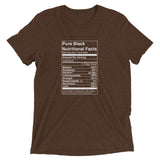 Pure Black Nutritional Facts  t-shirt - Money Bag Profits