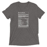 Pure Black Nutritional Facts  t-shirt - Money Bag Profits