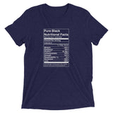 Pure Black Nutritional Facts  t-shirt - Money Bag Profits