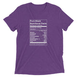 Pure Black Nutritional Facts  t-shirt - Money Bag Profits